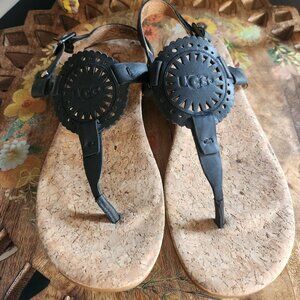 Ugg 'Ayden' Leather Sandals w/backstrap